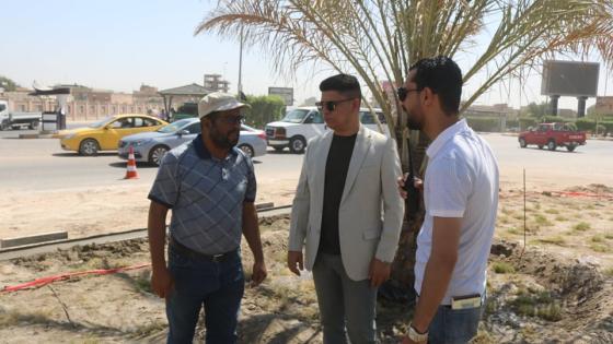 مدير بلدية النجف يوعز الى وحدة هندسة المرور لاعداد كشوفات لتاهيل الساحات العامة