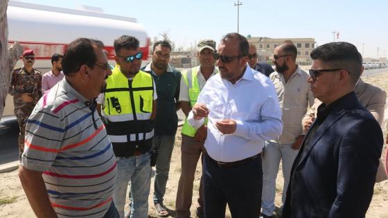 برعاية محافظ النجف الاشرف : تقوم مديرية بلدية النجف الاشرف بأعمال تأهيل مداخل المدينة