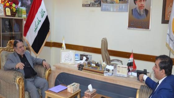 مدير مديرية شهداء النجف الاشرف يستقبل مدير الشباب والرياضة في المحافظة